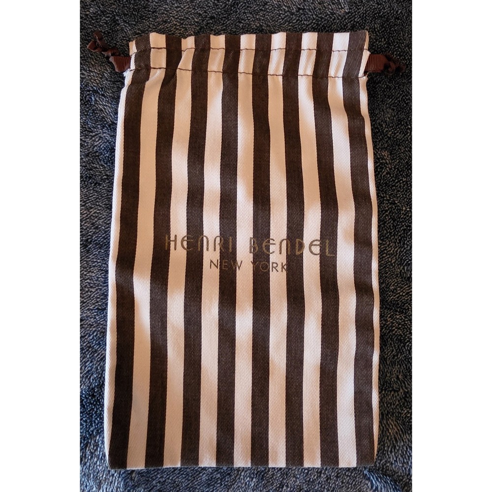 Henri Bendel Dust Bag Brown White Classic Purse Cover Dustbag Storage Protector